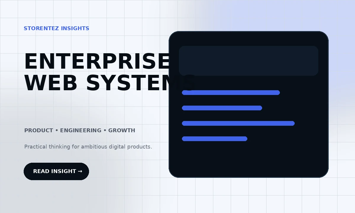 How to Plan an Enterprise Web Platform That Can Actually Scale